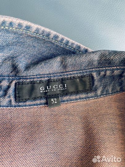 Сорочка рубашка джинсовая Gucci denim xl