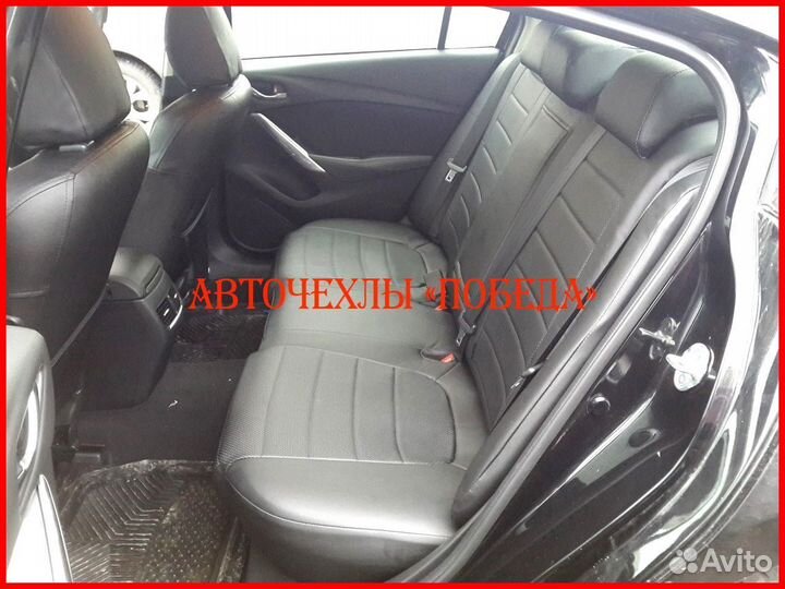 Чехлы Mazda 6 GJ из экокожи чёрные Классика