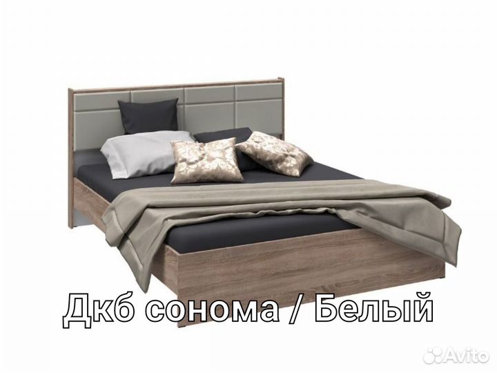 Кровать с мягким изголовьем 160х200