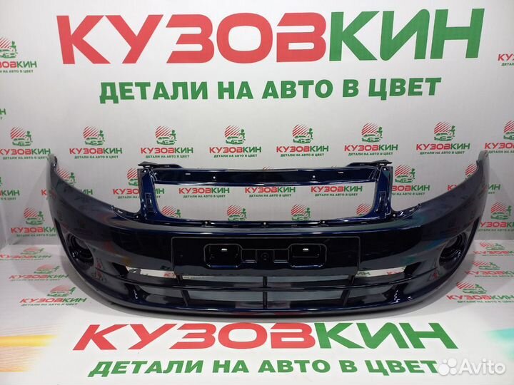 Бампер передний гранта 2190 темно синий - 471