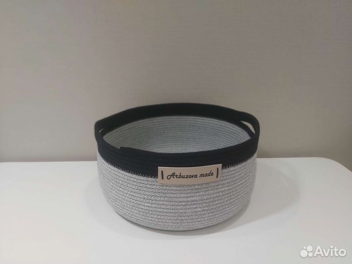 Корзина из хлопкового шнура