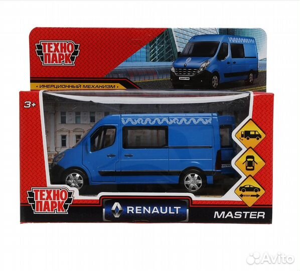 Машина мет renault master МИКРОАВТОБУС 14 см maste