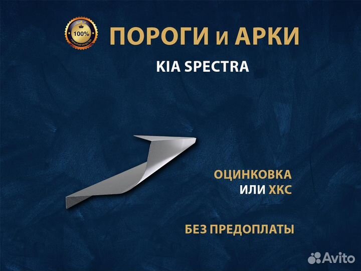 Пороги Kia Spectra Оплата при получении