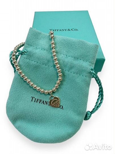 Серебряный браслет Tiffany & Co Heart Bracelet