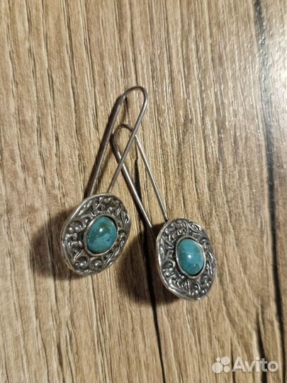 Серьги с бирюзой