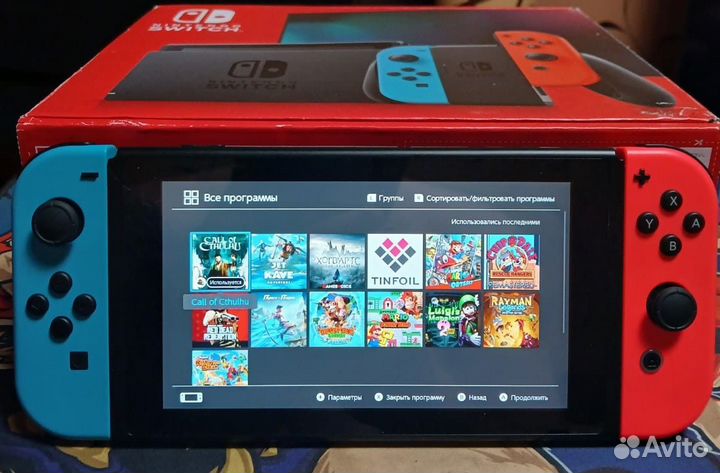Идеал Nintendo switch V2 чипованая /64+32gb