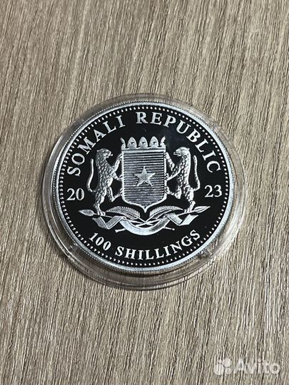 Серебряная монета Леопард Сомали 2023