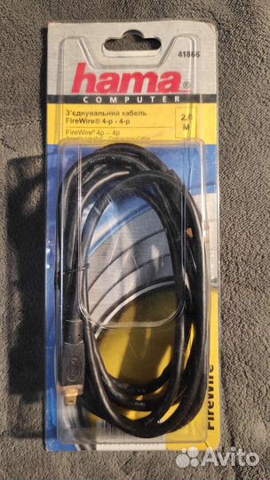 Кабель Hama H-41866 FireWire 4p/4p (m-m) 2m