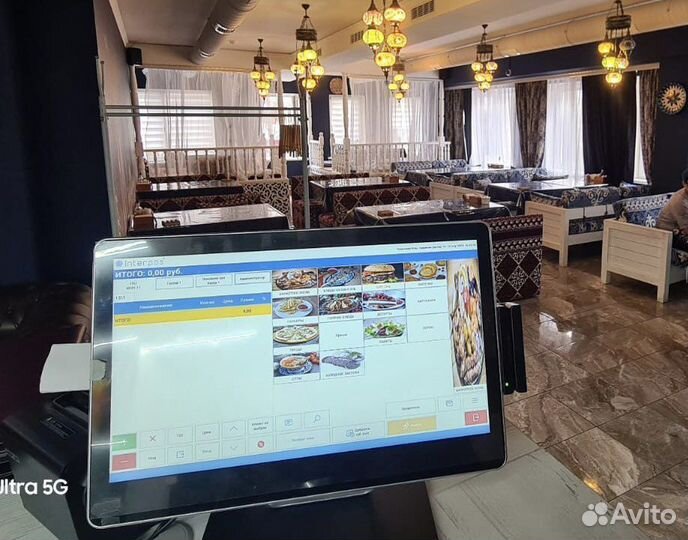 Сенсорный моноблок в ресторан комплект с interpos