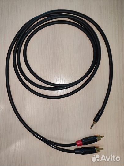 AUX аудиокабель Canare 2RCA - 3,5 jack, 2m