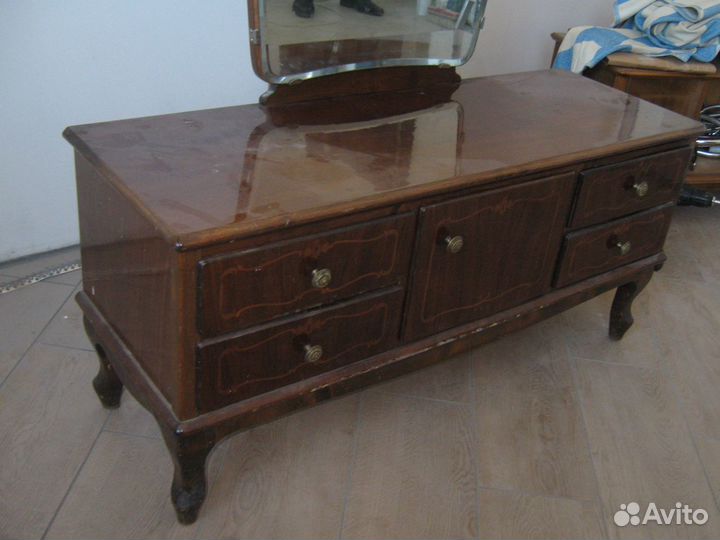 Зеркало с тумбой (Трюмо, винтаж, Венгрия 60-70х)