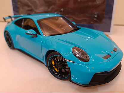 Porsche 911 GT3 / 992 (21-24г) Голубой 1:18