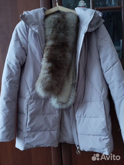 Куртка зимняя женская 44 46 размер розовая