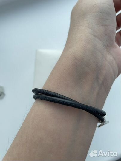 Кожаный браслет pandora