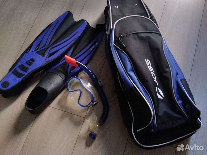 Ласты для плавания+маска+сумка