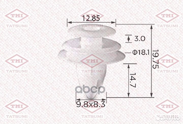 Клипса автомобильная TJB1049 tatsumi