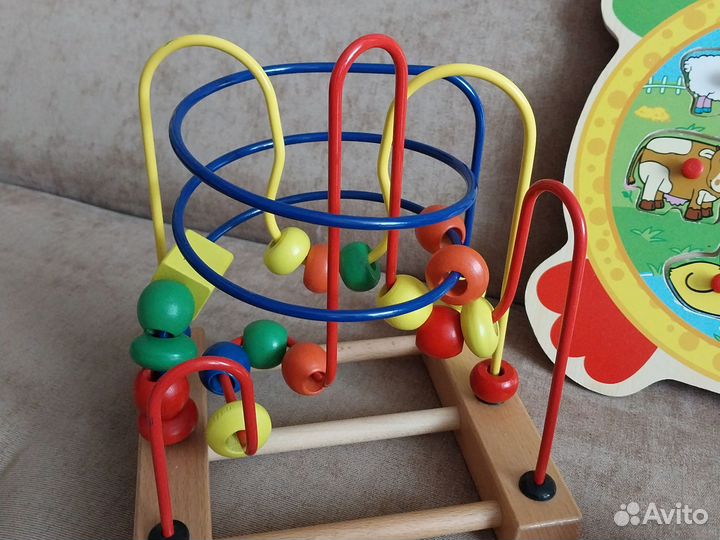 Развивающие деревянные игрушки пакетом