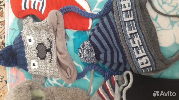 Шапки теплые на мальчика 50-52, Солнечный