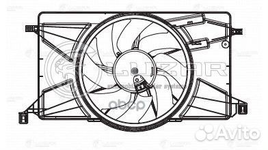 Э/вентилятор охл. с кожухом для а/м Ford Focus