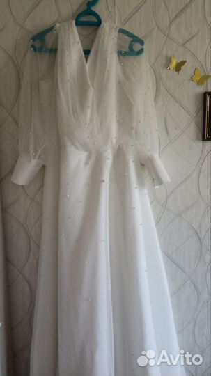 Свадебное платье 48- 50 бу