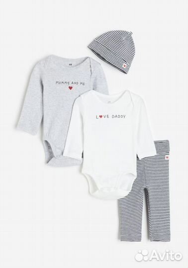 Детский комплект 4-ка h&m