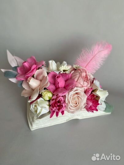 Букет для учителя, мыльные цветы