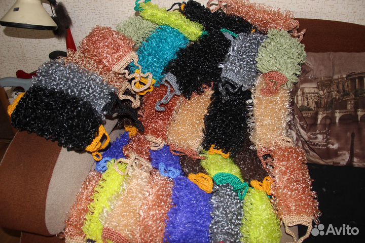 Мочалки ручной вязки