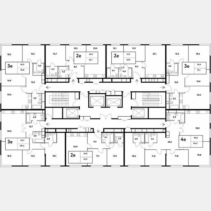 3-к. квартира, 91,1 м², 33/35 эт.