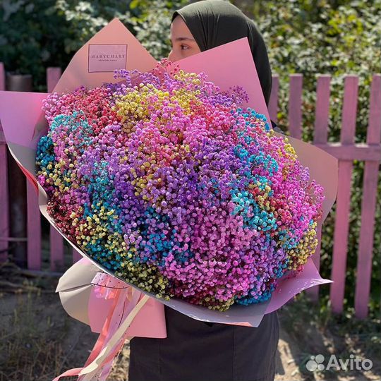 Букет гигант из гипсофилы, доставка цветов