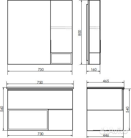 Мебель для ванной Comforty Франкфурт 75, дуб шокол