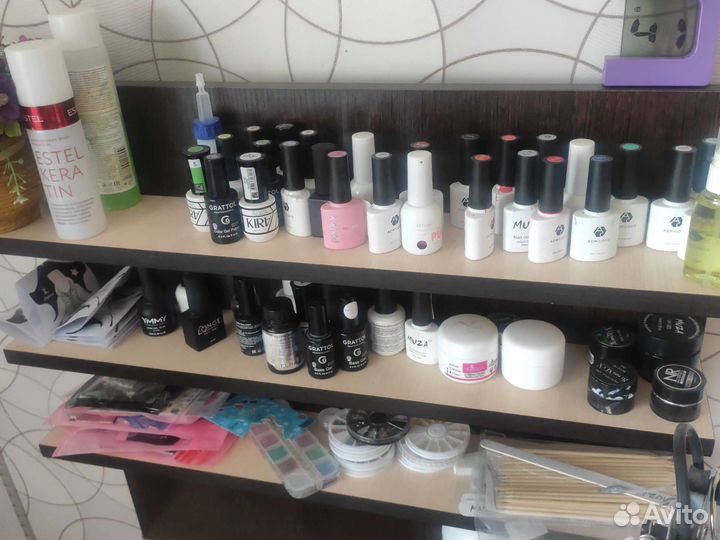 Набор для маникюра, гель лаки, базы, декор