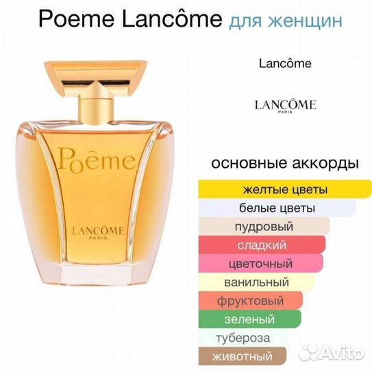 Духи женские Poeme Lancôme parfum Ланком Поэма