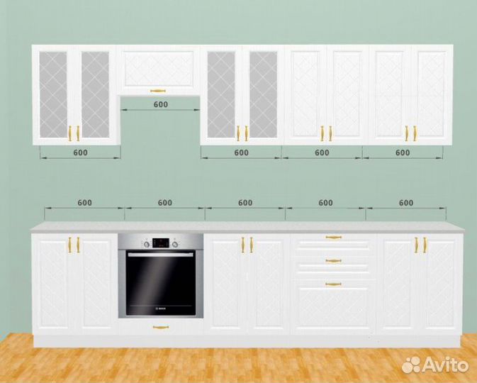 Кухонный гарнитур белый модульный новый