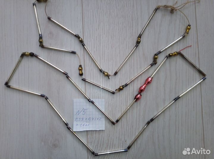 Бусы стеклянные СССР. Украшение на ёлку. №1