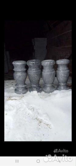 Вазы мрамор и гранит