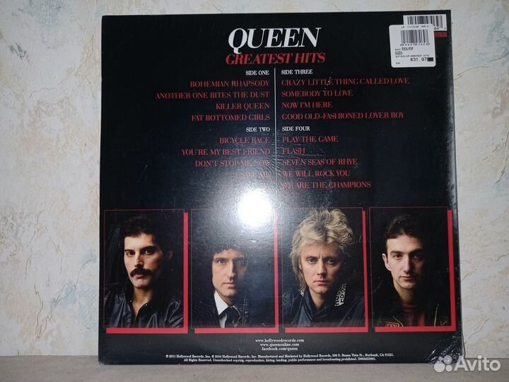 Queen Greatest Hits red+white 2LP Walmart sealed