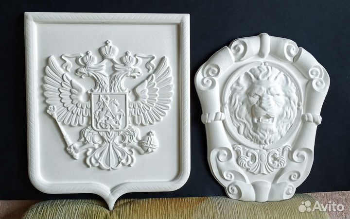 Барельефы и декор из гипса, ручная работа