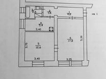 2-к. квартира, 44,6 м², 1/2 эт.