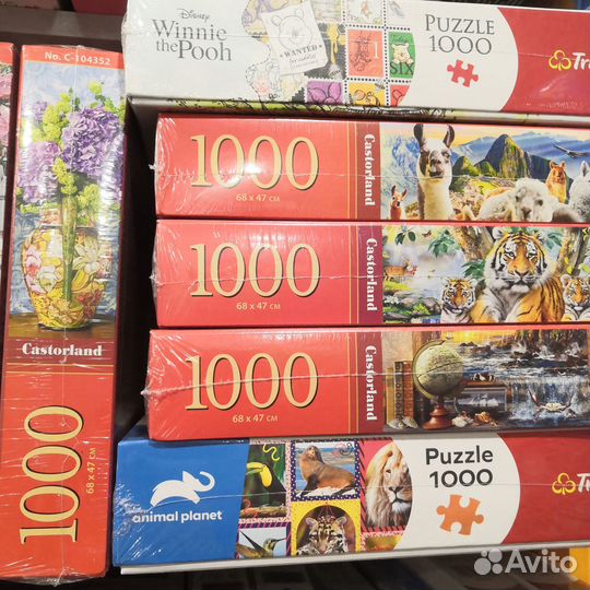 Пазлы в ассортименте 500, 1000, 2000 элементов лот