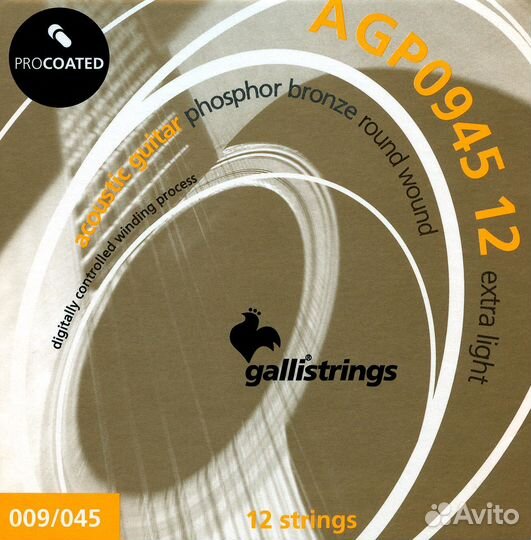 Струны для акустической гитары Galli Strings AGP09