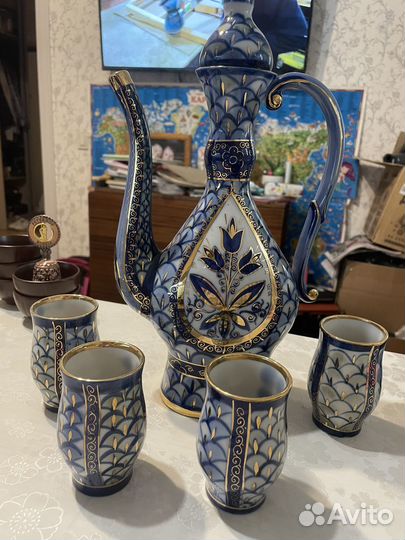 Чайный сервиз СССР синий