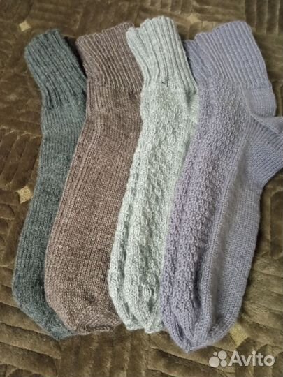 Носки ручной вязки шерстяные