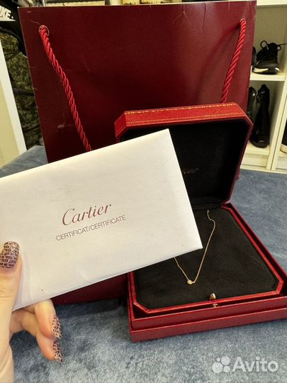 Золотое колье cartier