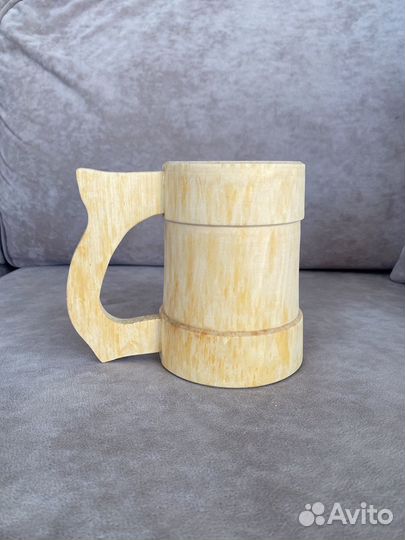 Пивная деревянная кружка