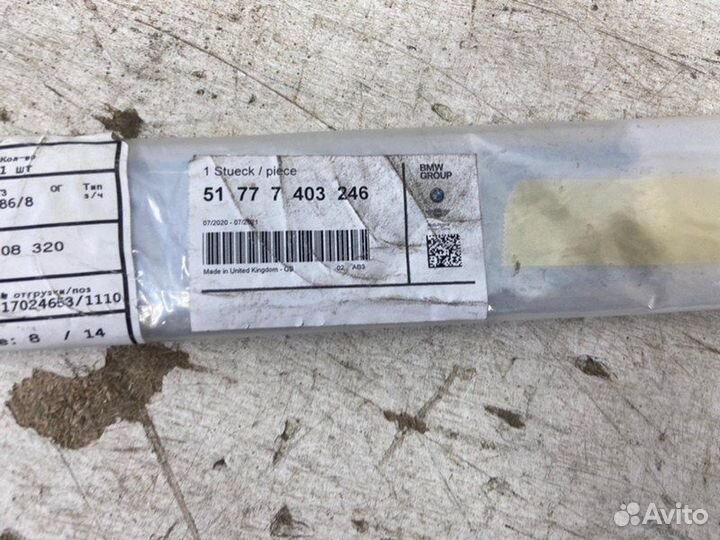 Наклейка передняя Mini Cooper F55 2014