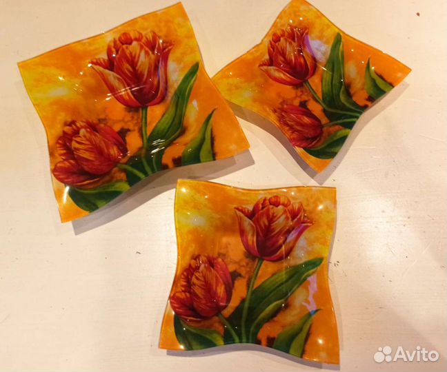 Салатник стекло набор 3 шт