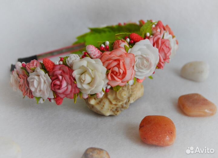 Ободок с цветами