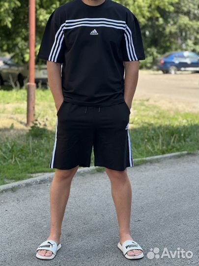 Костюм шорты+футболка Adidas M-3XL(48-56)