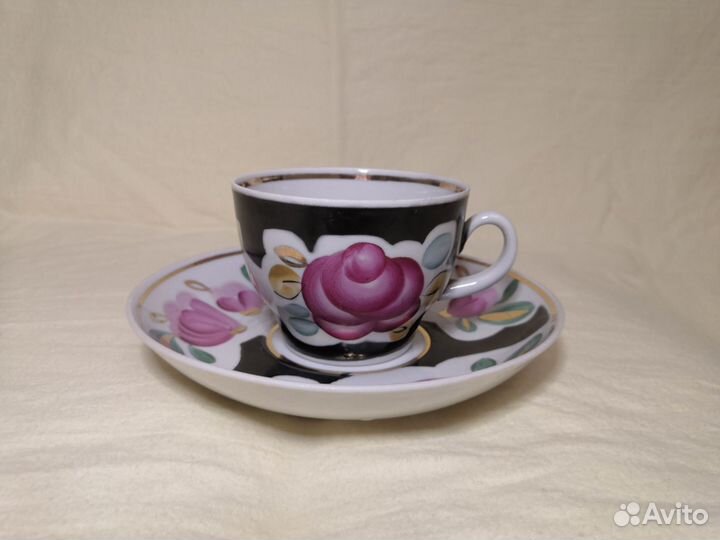 Чайная пара шиповник/роза, Вербилки, СССР 70-е г