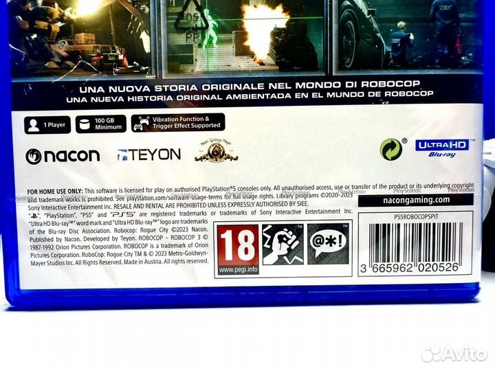 RoboCop Rogue City PS5 Диск Новый Запечатанный